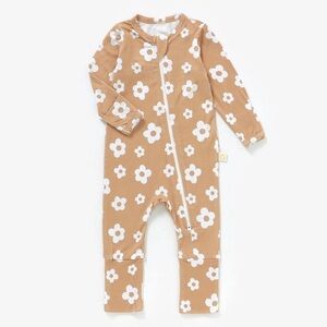 Consciously Baby Bamboo Zip One Piece Pajamas Size 0-3 months
